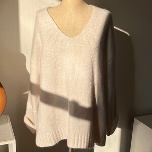 Altar'd State Soft Cream V-Neck Sweater
